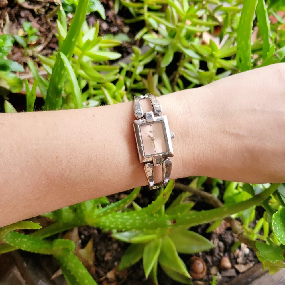 Classic Next Silver & Peach Watch